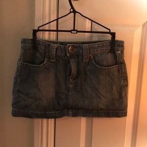 Jean mini skirt